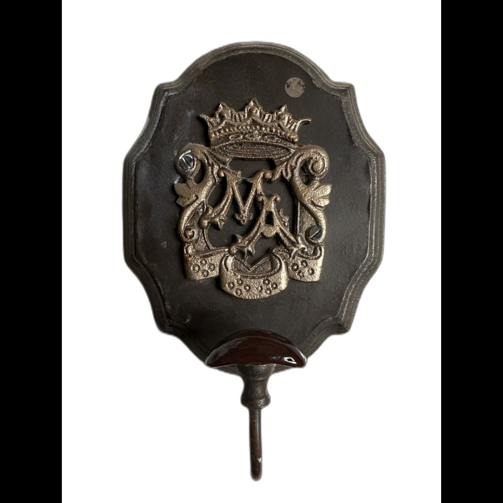 French vintage wood metal wall hook wall hook antique home decor vintage style